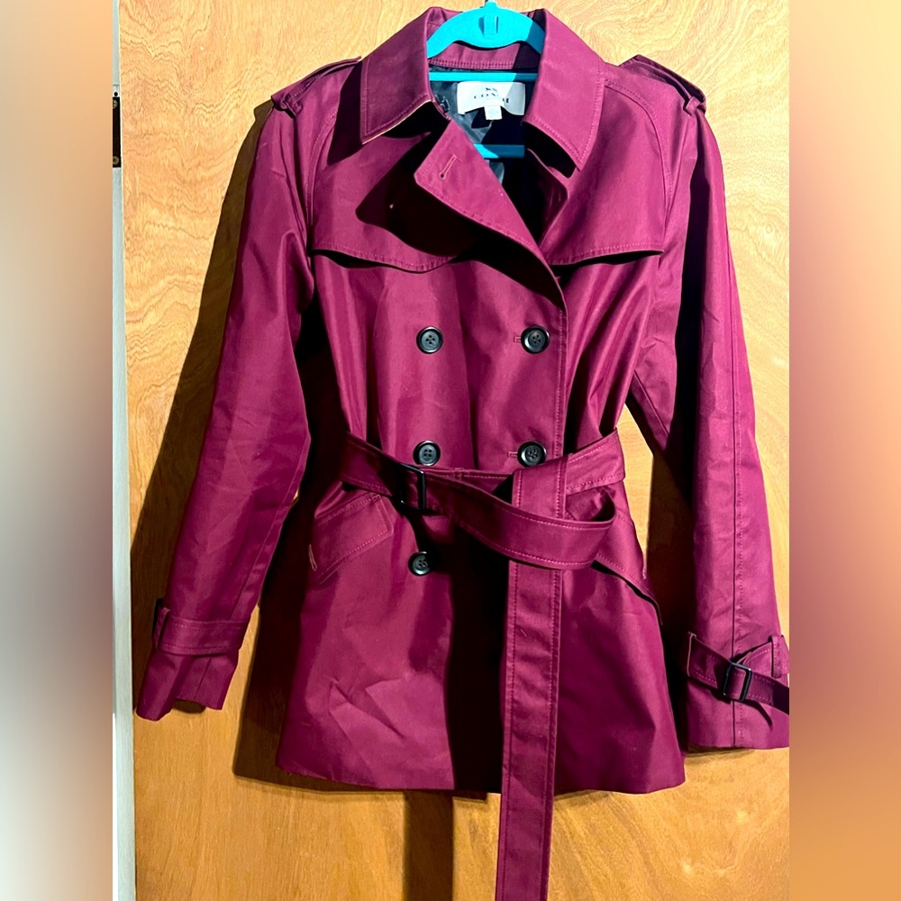 Coach - Burgundy Trench Raincoat